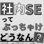 【実体験】社内SEというコスパ最強の働き方について経験者がブログで明かします